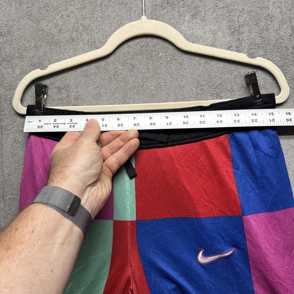 Nike Dri fit Shorts Boys Xl Multicolor Rainbow Checkered Color Block Athletic 8" - Picture 3 of 10